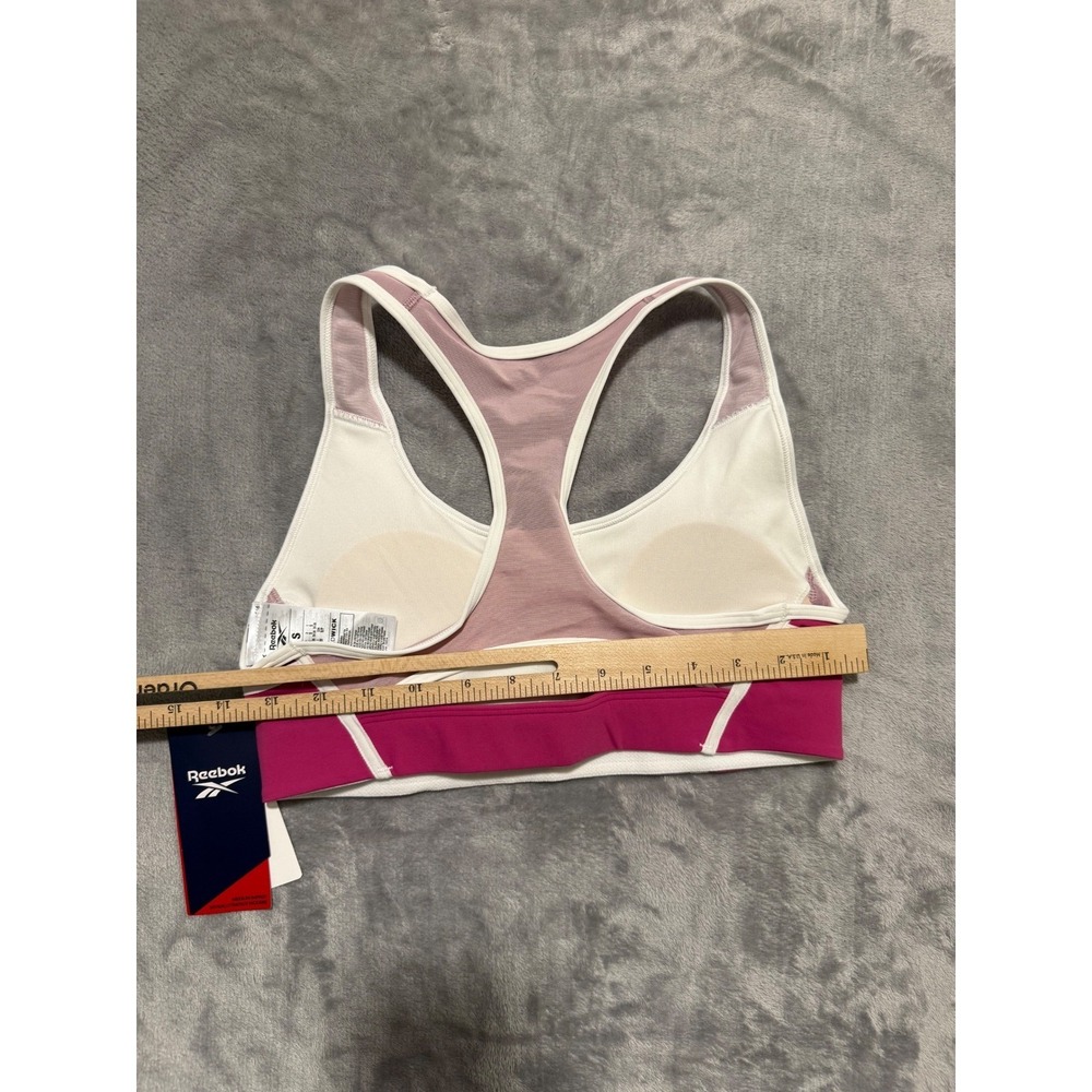 Reebok TS Lux Racer BR Sports Bra Womens S Pink Training Racerback HI4018 - Picture 4 of 6